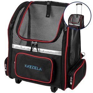 Katziela Wheeled Pet Carrier Backpack